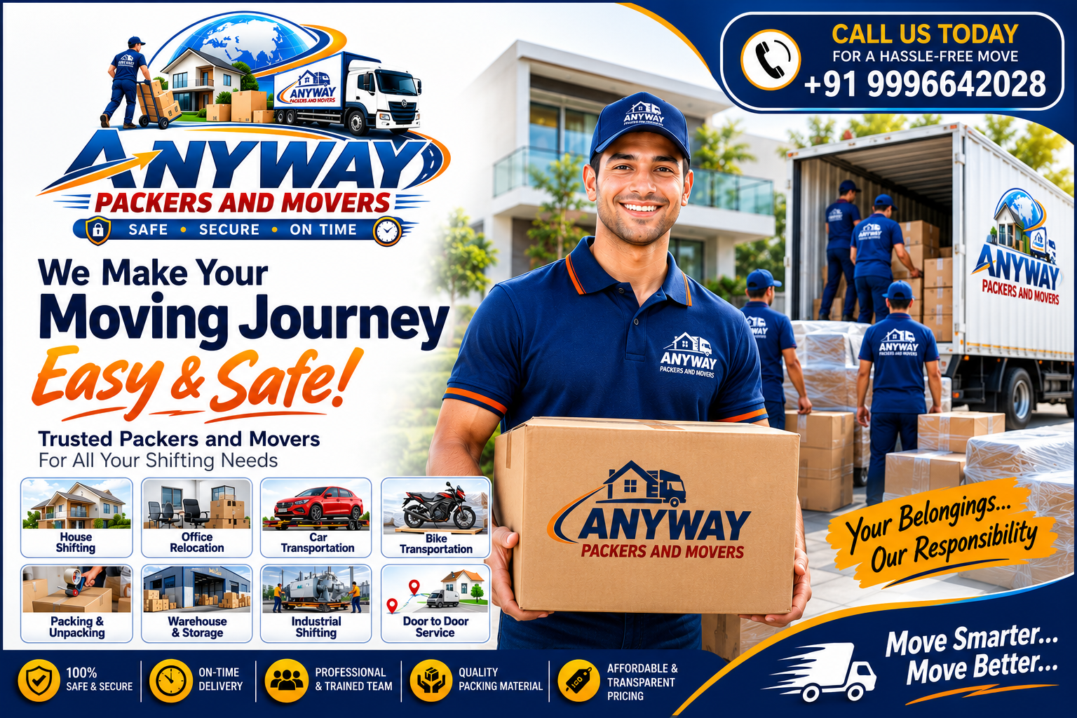 Anyway Packers and Movers — We Make Moving Easy & Safe